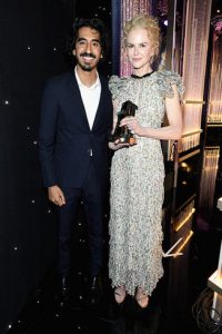 BEVERLY HILLS, CA - NOVEMBER 06: Actors Dev Patel (L) and Nicole Kidman, Hollywood Supporting Actress Award recipient for "Lion", attend the 20th Annual Hollywood Film Awards at The Beverly Hilton Hotel on November 6, 2016 in Beverly Hills, California. (Photo by Mike Windle/HFA2016/Getty Images for dcp)