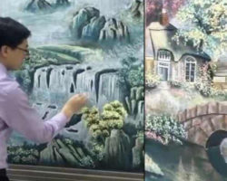 Չինաստանում երիտասարդ ուսուցիչը կարանտինից վերադարձող աշակերտներին ուրախացնելու համար 8 գրատախտակի վրա չինական գլուխգործոցներից մեկն է վերստեղծել